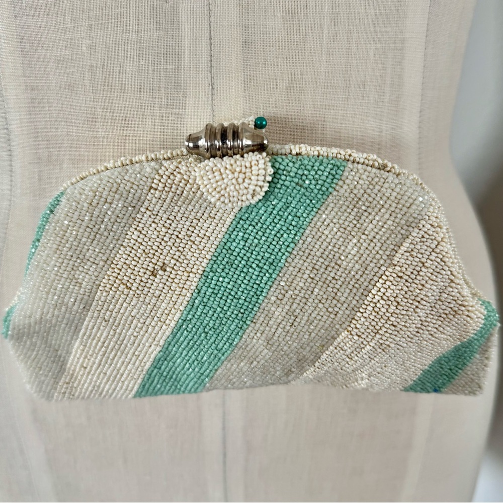 Vintage 1930s Beaded Bag Handmade in Belgium with Strap - Picture 12 of 12